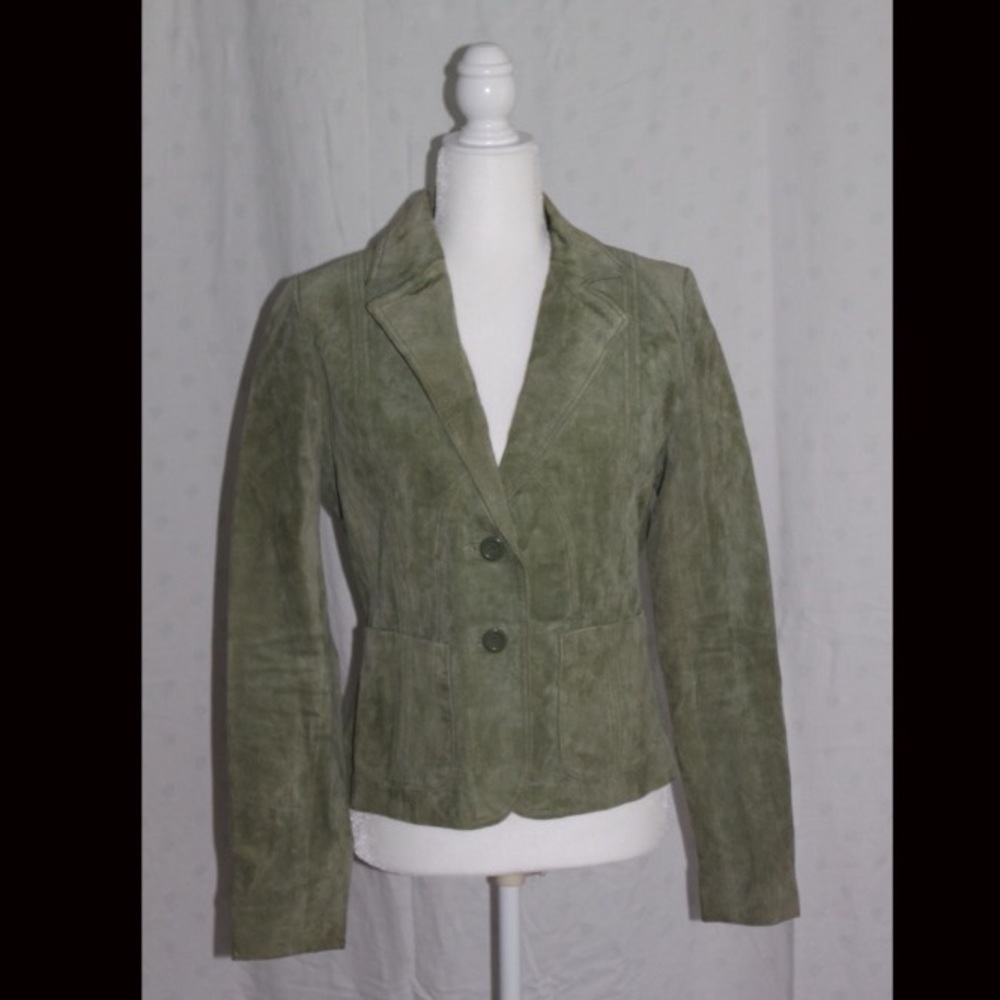 green Genuine Leather jacket